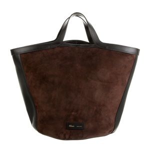 Khaite Nora bag in brown suede